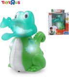 Toys R Us Bruin Bump & Go Crocodile Car With Music And Light Feature For Kids(Green)