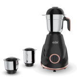Edel By Lifelong Premio 1.0 | Mixer Grinder 500 Watt | 3 Stainless Steel Multipurpose Jars With 3 Speed Control And Pulse Function | Food Grade Stainless Steel Blades (Black)