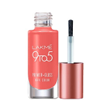 Lakmé 9 To 5 Primer + Gloss Glossy Finish Nail Colour, Mauvemacaroon, 6 Ml