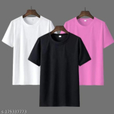 Farbot Solid Men Round Neck Multicolor T-Shirt
