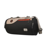 Harissons Casper 29L Sports Duffel Gym Bag For Men & Women With Spacious Main Compartment, 2 Side Pocket Access & Adjustable Shoulder Strap (Black & Camel)