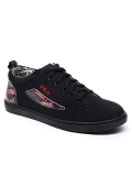 Fila Mens Scribble Blk/Wht/Chn Rd Canvas Shoes 11010586 10