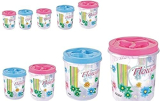 Aristo Store Queen Air-Tight Storage Container For Kitchen, Plastic Jar For Storing Spices, Snacks, Grains, Dals Set Of 9,Tranparent