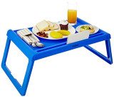 Amazon Brand – Solimo Reinforced Polypropelene Plastic Multipurpose Foldable Tray – Turquoiseblue