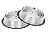 Pets Empire Anti-Skid Dog Food Bowl (2500 Ml – Pack Of 2) | Stainless Steel Dog Food & Water Feeding Bowl | Basic Pets Feeder – Perfect For Dogs, Puppy, Cat & Kittens