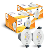 Wipro Garnet 3W Round Led Mini Spotlight |Cob Spotlight For Ceiling|Red Color | Adjustable Design | Recessed Tiltable Downlighter For False Ceiling | Cutout – 58Mm |Pack Of 4