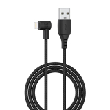 Portronics Konnect Hd 8 Pin Cable With 3A Fast Charging, Nylon Braided, Fast Data Sync, Tangle Resistance, 1.2 Meter Compatible With Ios Devices(Black)