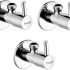 Prestige Premium Quality Stainless Steel Acura Angle Valve Tap Chrome Plated_Set Of-3 Angle Cock Faucet(Wall Mount Installation Type)