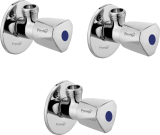 Prestige Premium Quality Stainless Steel Acura Angle Valve Tap Chrome Plated_Set Of-3 Angle Cock Faucet(Wall Mount Installation Type)