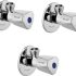 Prestige Premium Quality Stainless Steel Angle Cock Turbo Handle Chrome Plated_Set Of-3 Angle Cock Faucet(Wall Mount Installation Type)