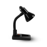 Lexton Stylish Table Lamp With Pen Stand | Adjustable Lamp Neck | B22 Bulb | Metal Round Frame | Lamp For Study/Reading/Writing | Office Desk Bed Side Lamp (Black, Plastic, 1 Piece)(Bulb Not Included)