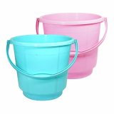 Wonder Plastic Prime Bucket Set, 2 Bucket, 5 Liters, Pink & Green Color, Made In India