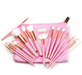 Minara Makeup Brush Applicator Set Of 15 With Premium Leather Pouch(Pack Of 15)