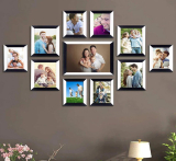 Stuthi Arts Wood Wall Photo Frame(Black, White, 11 Photo(S), 8″X10″-1, 5″X7″-4, 4″X6″-6)