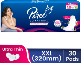 Paree Ultra Thinz Soft & Rash Free Double Feathers Xxl Pads, With Disposable Covers Sanitary Pad(Pack Of 30)