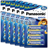 Panasonic Evolta Aa Alkaline 1.5V Battery, 20 Times Longer Lasting Than Standard Zinc Carbon Batteries,Anti-Leak Seal,Protects Power For Up To 10 Years-Pack Of 24