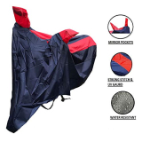 Oshotto Dust Proof Double Mirror Pocket Taffeta Bike Body Cover Compatible With Hero Maestro (Red, Blue)