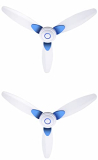Candes Florence 1200Mm/48 Inch High Speed Anti-Dust Decorative 5 Star Rated Ceiling Fan(100% Cnc Binding) 405 Rpm White Blue With 3 Years Warranty (White Blue, Pack Of 2)