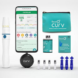 Beato Curv Smartphone Connected Glucometer Machine | Free 10 Strips & 10 Lancets (Type-C Usb Connector) | Sugar Test Machine | Iso Certified: Made In India
