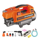 Woscher 878 Waterpro Washer High Pressure Pump Machine,1800 Watts, 150 Bars, 8L/ Min Water Flow Rate,8 Metres Outlet Hose, Portable, For Car, Bike And Home Cleaning Purpose, Black & Orange