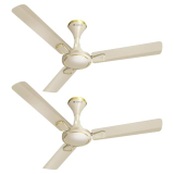 Havells Milor Decorative Bldc 1200Mm Energy Saving With Remote Control 5 Stars Ceiling Fan (Gold, Pack Of 2)