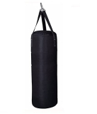 Venom Black Color, Unfilled (Empty), 1.5 Feet Long, Srf (Economical) Material Punching Bag/Kickboxing Bag/Takewondo Bag/Fitness Bag/Professional Training Bag With Hanging Straps