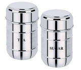Heart Home 2 Pieces Stainless Steel Tea, Sugar Container Set, 500 Ml (Silver) – Heart1743