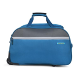 Aristocrat Enigma 52 Cm Polyester Softsided Cabin Size 2 Wheels Duffle Trolley Wheels – Blue