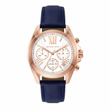 Michael Kors Women’S Bradshaw Stainless Steel Quartz Watch With Leather Strap, Blue, 18 (Model: Mk2960), Blue, One Size, Mk2960 – Bradshaw Chronograph Watch