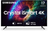 Samsung Crystal 4K Ismart Series 163 Cm (65 Inch) Ultra Hd (4K) Led Smart Tizen Tv With Crystal Processor 4K | Purcolor | One Billion Color | Hdr 10+ Support | Tv Key | Triple Protection | Connectshare| Smartthings App Support | Knox Security(Ua65Cue60Aklxl)