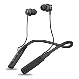 Syvo Flex Bluetooth 5.2 Wireless In Ear Headphones, 13Mm Driver, Deep Bass, Hd Calls, Fast Charging Neckband, Dual Pairing, Voice Assistant & Ipx4 Water Resistant (Black)