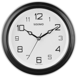 Amazon Brand – Solimo Abstract Wall Clock | Round | Plastic | 8 Inch | Black