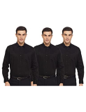 Amazon Brand – Symbol Men’S Solid Regular Formal Shirt (Pack Of 3) (Ss20-Sym-Fs-01_Epp-1C_Black 40)