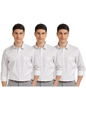 Amazon Brand – Symbol Men’S Solid Regular Fit Shirt Pack Of 3 (Ss20-Sym-Fs-01_Epp-1C_White 42)