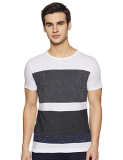Abof Men’S Solid Slim Fit T-Shirt (Bos19Amcwte1208001_White_S Grey S)