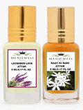 Menjewell Lavender And Raat Ki Rani Attar Combo For Men & Women (Pack Of 2) 5Ml