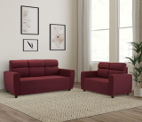 Amazon Brand – Solimo Elanzu 5 Seater Sectional Sofa Set (Fabric, Maroon Wine)