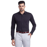 Park Avenue Black Shirt (Size: 42)-Pmsx16466-K9