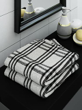 Athom Living Ecosaviour Premium Cotton Bath Towel Alfa Grey (Pack Of 2)