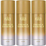 French Essence Jazz Long Lasting Fragrance Deodorant Spray  –  For Men(450 Ml, Pack Of 3)