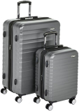 Amazonbasics Premium Hardside Spinner Luggage With Built-In Tsa Lock – 2-Piece Set (21″, 30″), Grey