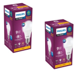 Philips 9-Watts E27 Led Warm White Led Bulb, Pack Of 2, (Ace Saver)