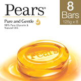 Pears Pure & Gentle Soap Bar ,Paraben-Free For Soft Skin(8 X 125 G)