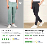 GRAB – Metronaut Men Pants at ₹399Scroll down