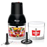 Rico 700Ml Electric Vegetable Chopper For Kitchen | Two Unbreakable Bowls For Easy Cutting & Whisking | 400 Watts Copper Motor | 1 Year Replacement Warranty