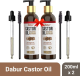 Dabur Castor Oil | 100% Natural Cold Pressed Oil | Skin And Hair Oil | Pure Oil Hair Oil(400 Ml)