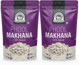 Wonderland Foods Phool Makhana Healthy Snacks | Rich Calcium Phool Makhana(200 G, Pack Of 2)