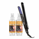 Livon Super Styler Serum For Women & Men For Hair Straightening |Straighter Hair Up To 12 Hours & 5X Less Breakage | With Heat Activated Proteins | 100 Ml(Pack Of 2) With Syska Hair Straightener