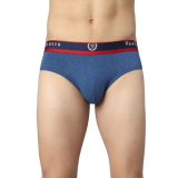 Van Heusen Men Briefs – Cotton Spandex – Jaspe Textured, No Marks, Plush Back Elastic Waistband_70009_Dk Navy Jaspe_S