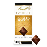 Lindt Excellence Crunchy Waffle Dark Chocolate Bar, 3.53 Oz ℮ 100 G